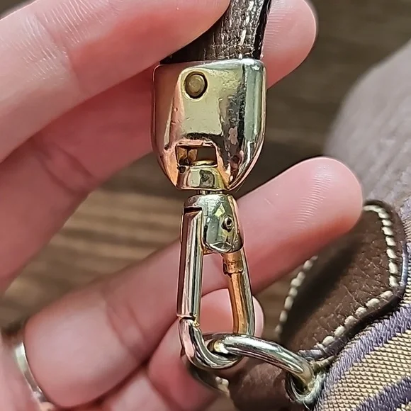 LAST DAY! Mark Cross 1845 Vintage Canvas and Leather Zebra Stripe Bag - Picture 8 of 14